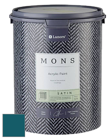 MONS SATIN PAINT – 100% акриловая полуматовая краска, 12% блеска цвет NCS S 5540-B10G 