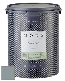 MONS SATIN PAINT – 100% акриловая полуматовая краска, 12% блеска цвет NCS S 4005-B20G 