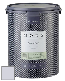 MONS SATIN PAINT – 100% акриловая полуматовая краска, 12% блеска цвет NCS S 1010-R60B 