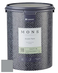 MONS SATIN PAINT – 100% акриловая полуматовая краска, 12% блеска цвет MONS 154 Морская галька