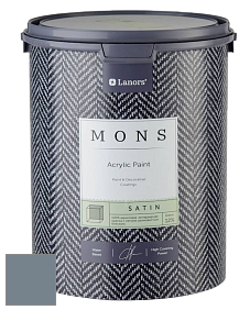 MONS SATIN PAINT – 100% акриловая полуматовая краска, 12% блеска цвет NCS S 5010-R90B 