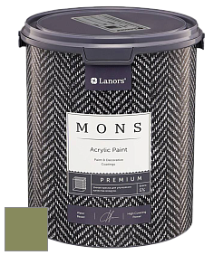 MONS PREMIUM PAINT – 100% акриловая интерьерная краска с шелковистым матовым блеском цвет NCS S 4030-G50Y 