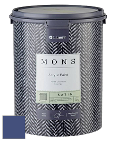 MONS SATIN PAINT – 100% акриловая полуматовая краска, 12% блеска цвет NCS S 5040-R70B 