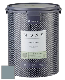 MONS SATIN PAINT – 100% акриловая полуматовая краска, 12% блеска цвет NCS S 4010-B10G 