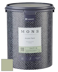 MONS SATIN PAINT – 100% акриловая полуматовая краска, 12% блеска цвет MONS 172 Мякоть авокадо