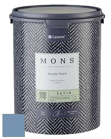 MONS SATIN PAINT – 100% акриловая полуматовая краска, 12% блеска цвет NCS S 3030-R80B 