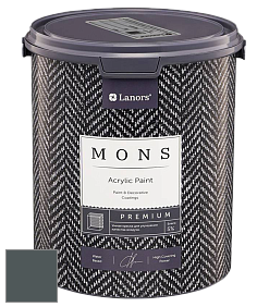 MONS PREMIUM PAINT – 100% акриловая интерьерная краска с шелковистым матовым блеском цвет MONS 48 Вороново крыло