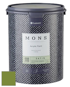 MONS SATIN PAINT – 100% акриловая полуматовая краска, 12% блеска цвет NCS S 3060-G40Y 