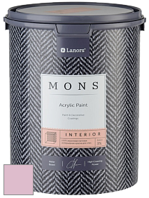 MONS INTERIOR PAINT – 100% акриловая глубоко матовая краска, 3% блеска цвет MONS 207 Розовый зефир