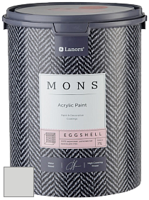 MONS EGGSHELL PAINT – 100% акриловая шелковисто-матовая краска, 7 % блеска цвет MONS 137 Серое небо