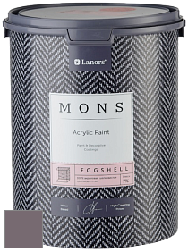 MONS EGGSHELL PAINT – 100% акриловая шелковисто-матовая краска, 7 % блеска цвет MONS 169 Сливовый