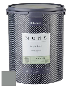 MONS SATIN PAINT – 100% акриловая полуматовая краска, 12% блеска цвет NCS S 4502-G 