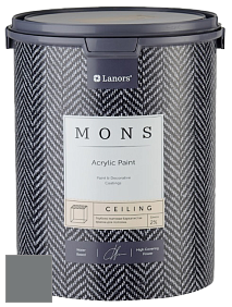 MONS CEILING PAINT – Aбсолютно матовая потолочная краска, 2% блеска цвет MONS 155 Базальт
