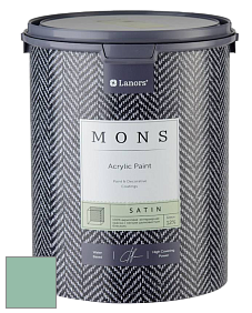 MONS SATIN PAINT – 100% акриловая полуматовая краска, 12% блеска цвет MONS 82 Зеленая экзотика