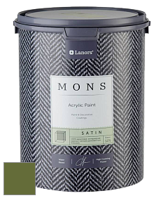 MONS SATIN PAINT – 100% акриловая полуматовая краска, 12% блеска цвет NCS S 4550-G40Y 