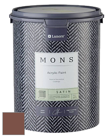 MONS SATIN PAINT – 100% акриловая полуматовая краска, 12% блеска цвет MONS 80 Терракота