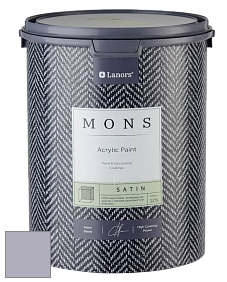 MONS SATIN PAINT – 100% акриловая полуматовая краска, 12% блеска цвет MONS 201 Лаванда