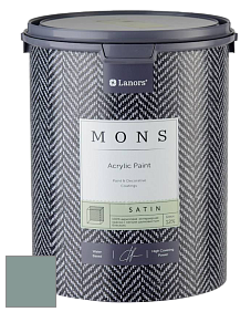 MONS SATIN PAINT – 100% акриловая полуматовая краска, 12% блеска цвет NCS S 4010-B70G 