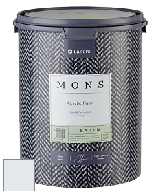 MONS SATIN PAINT – 100% акриловая полуматовая краска, 12% блеска цвет NCS S 0603-R80B 
