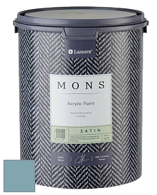 MONS SATIN PAINT – 100% акриловая полуматовая краска, 12% блеска цвет NCS S 3020-B10G 
