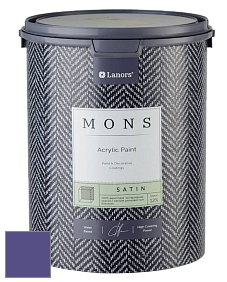 MONS SATIN PAINT – 100% акриловая полуматовая краска, 12% блеска цвет NCS S 4050-R60B 
