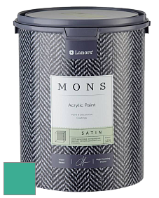 MONS SATIN PAINT – 100% акриловая полуматовая краска, 12% блеска цвет NCS S 2050-B80G 