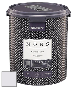 MONS PREMIUM PAINT – 100% акриловая интерьерная краска с шелковистым матовым блеском цвет NCS S 0804-R50B 