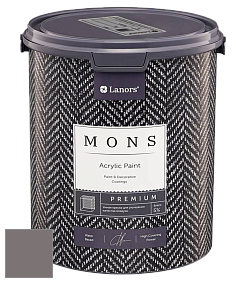 MONS PREMIUM PAINT – 100% акриловая интерьерная краска с шелковистым матовым блеском цвет MONS 118 Голубиный