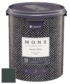 MONS PREMIUM PAINT – 100% акриловая интерьерная краска с шелковистым матовым блеском цвет NCS S 8010-B90G 