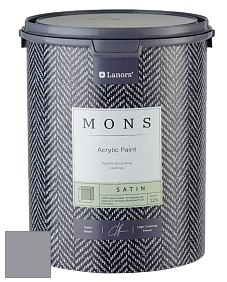 MONS SATIN PAINT – 100% акриловая полуматовая краска, 12% блеска цвет NCS S 4005-R50B 