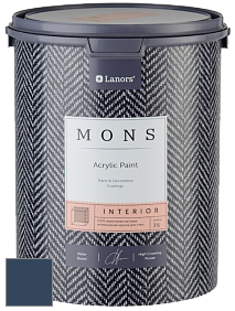 MONS INTERIOR PAINT – 100% акриловая глубоко матовая краска, 3% блеска цвет MONS 252 Синий Бог