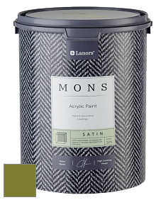 MONS SATIN PAINT – 100% акриловая полуматовая краска, 12% блеска цвет NCS S 3560-G50Y 