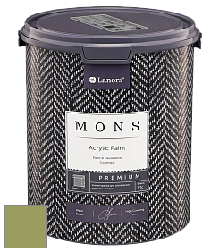 MONS PREMIUM PAINT – 100% акриловая интерьерная краска с шелковистым матовым блеском цвет NCS S 3040-G50Y 