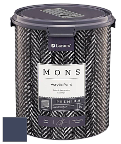 MONS PREMIUM PAINT – 100% акриловая интерьерная краска с шелковистым матовым блеском цвет NCS S 7020-R70B 