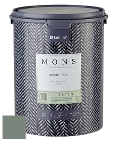 MONS SATIN PAINT – 100% акриловая полуматовая краска, 12% блеска цвет NCS S 5010-G10Y 