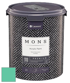 MONS PREMIUM PAINT – 100% акриловая интерьерная краска с шелковистым матовым блеском цвет NCS S 1050-B90G 