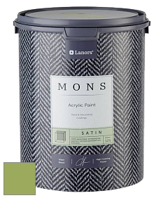 MONS SATIN PAINT – 100% акриловая полуматовая краска, 12% блеска цвет NCS S 2050-G40Y 