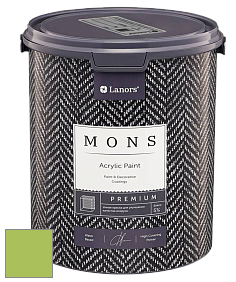 MONS PREMIUM PAINT – 100% акриловая интерьерная краска с шелковистым матовым блеском цвет NCS S 1060-G40Y 