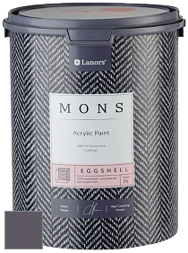 MONS EGGSHELL PAINT – 100% акриловая шелковисто-матовая краска, 7 % блеска цвет NCS S 7010-R50B 