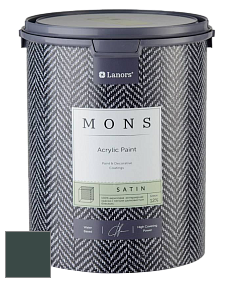 MONS SATIN PAINT – 100% акриловая полуматовая краска, 12% блеска цвет NCS S 8010-B70G 