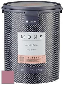 MONS INTERIOR PAINT – 100% акриловая глубоко матовая краска, 3% блеска цвет MONS 194 Ягодный мусс