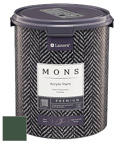 MONS PREMIUM PAINT – 100% акриловая интерьерная краска с шелковистым матовым блеском цвет NCS S 7020-G10Y 