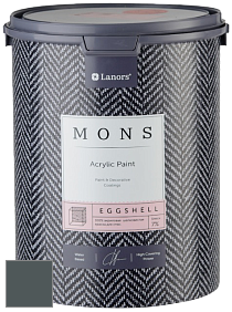 MONS EGGSHELL PAINT – 100% акриловая шелковисто-матовая краска, 7 % блеска цвет MONS 48 Вороново крыло
