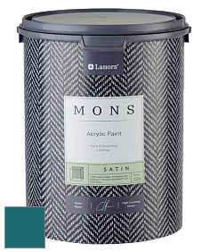 MONS SATIN PAINT – 100% акриловая полуматовая краска, 12% блеска цвет NCS S 5040-B30G 