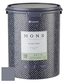 MONS SATIN PAINT – 100% акриловая полуматовая краска, 12% блеска цвет NCS S 5010-R70B 