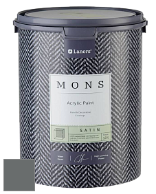 MONS SATIN PAINT – 100% акриловая полуматовая краска, 12% блеска цвет NCS S 6502-B50G 