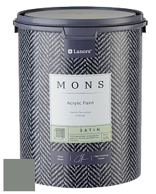 MONS SATIN PAINT – 100% акриловая полуматовая краска, 12% блеска цвет NCS S 5005-G20Y 