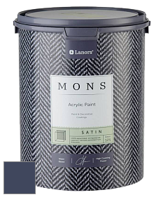MONS SATIN PAINT – 100% акриловая полуматовая краска, 12% блеска цвет NCS S 7020-R70B 