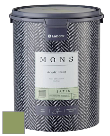 MONS SATIN PAINT – 100% акриловая полуматовая краска, 12% блеска цвет NCS S 3040-G40Y 