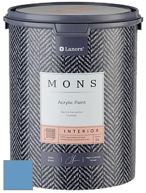 MONS INTERIOR PAINT – 100% акриловая глубоко матовая краска, 3% блеска цвет MONS 213 Альпийское озеро